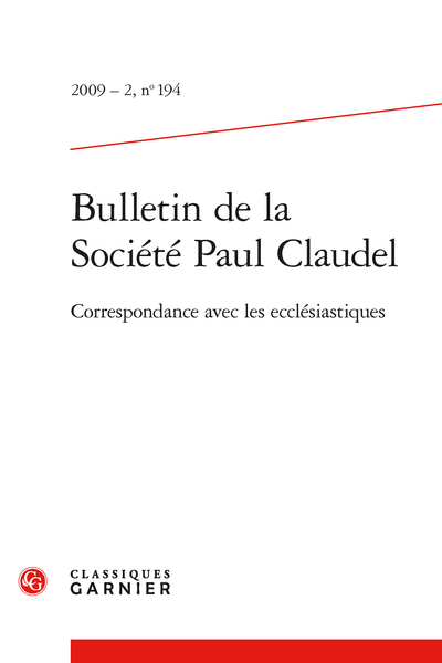 « Craig et la marionnette », in Bulletin de la Société Paul Claudel, n° 194