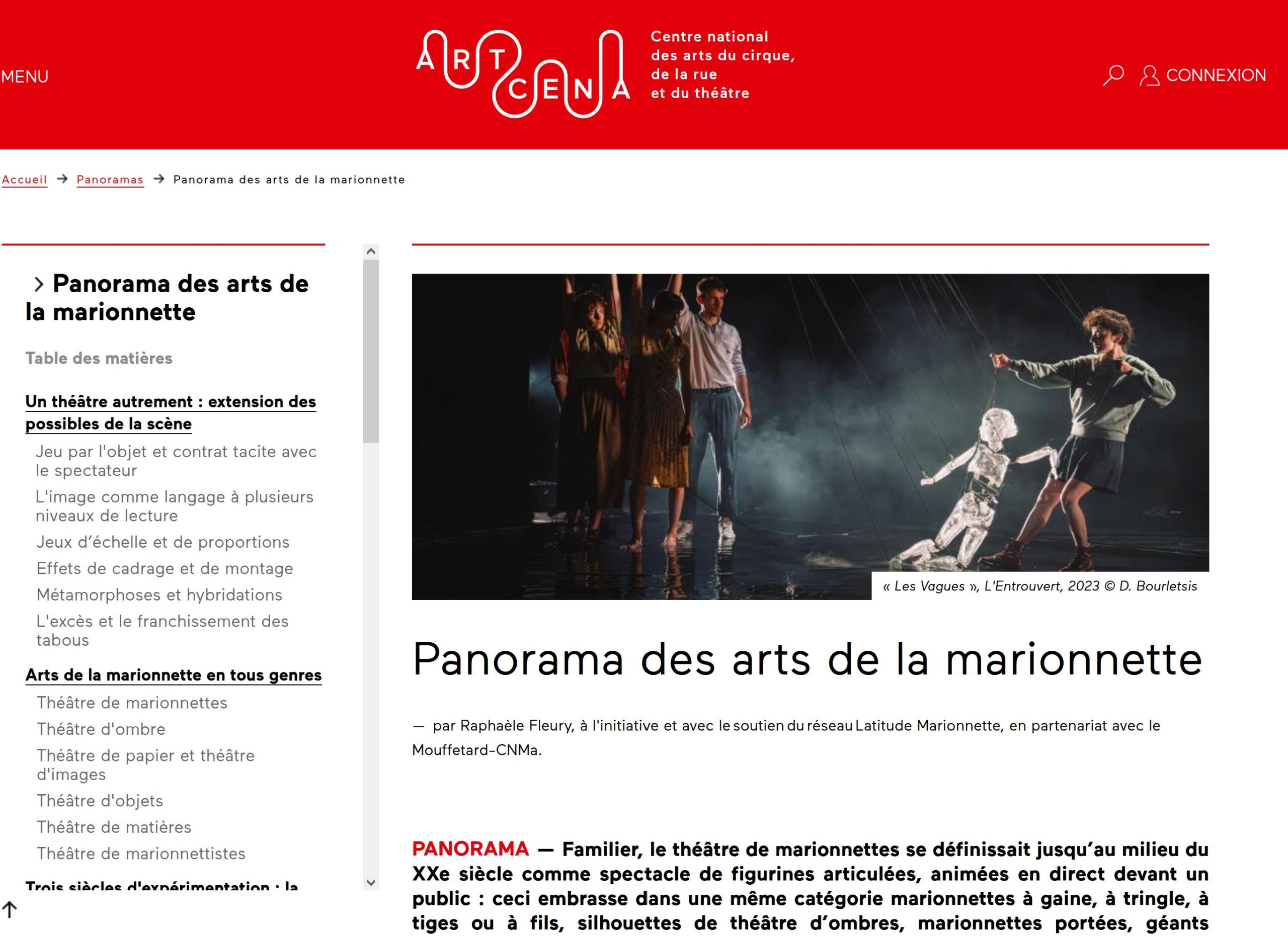 « Panorama des arts de la marionnette »